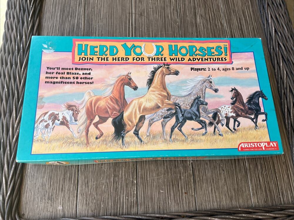 Aristoplay Boardgame Herd Your Horses! (1993 Long Box Ed) Box VG/EX